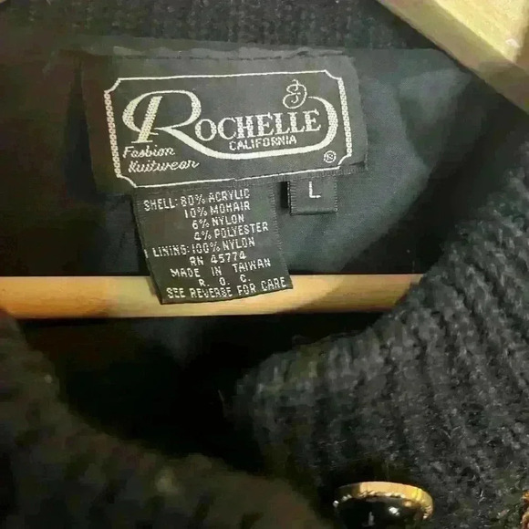 Vintage Rochelle California Knitwear Cardigan Sweater Womens Large Grandmacore - Picture 4 of 9